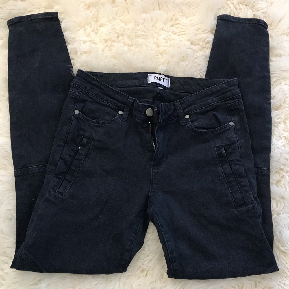 Paige zipper jeans, navy 29